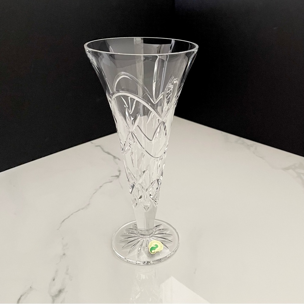 9" Footed Flute Style Vase by Waterford Crystal